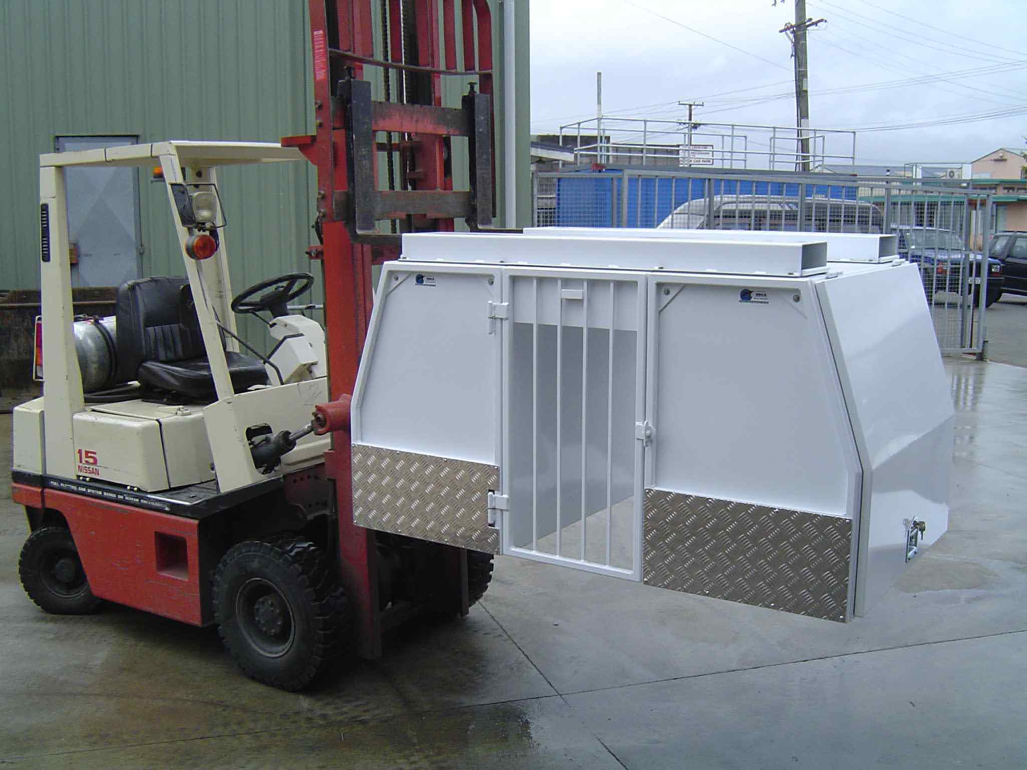 Toolboxes removed for cargo